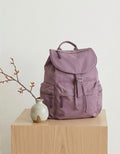 Kara Kidman Multi-Pocket Nylon Backpack in Mauve