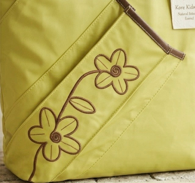 Kara Kidman Embroidered Floral Nylon Tote Bag