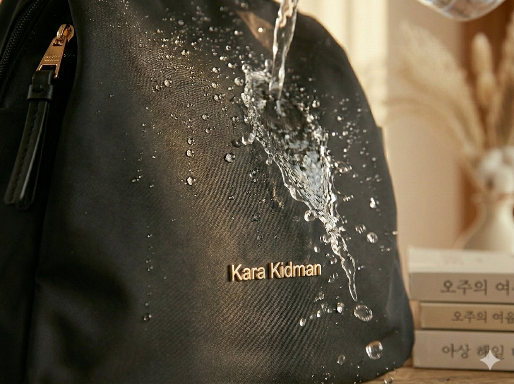 Kara Kidman Everyday Black Nylon Backpack with Side Pockets