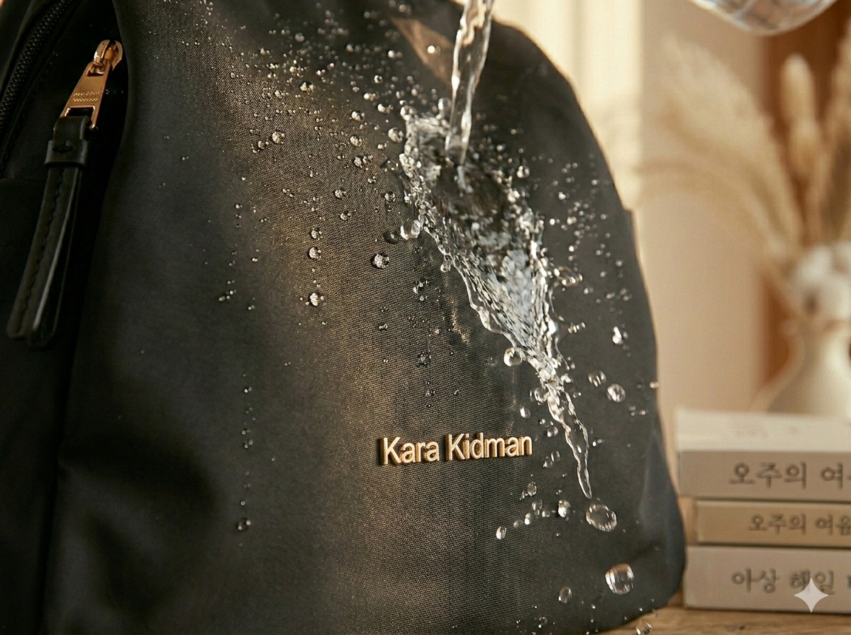 Kara Kidman Everyday Black Nylon Backpack with Side Pockets