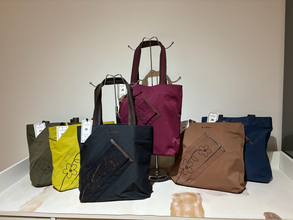Kara Kidman Embroidered Floral Nylon Tote Bag